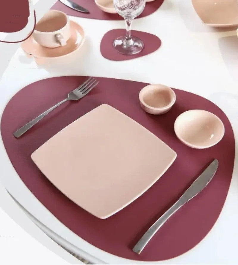 Großes Leder Tischset - Tischuntersetzer (10 Farben + Sets) NEU - Kochschein