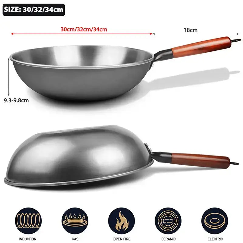 Handgemachte Eisenpfanne - WOK (versch. Größen) nur €42.90