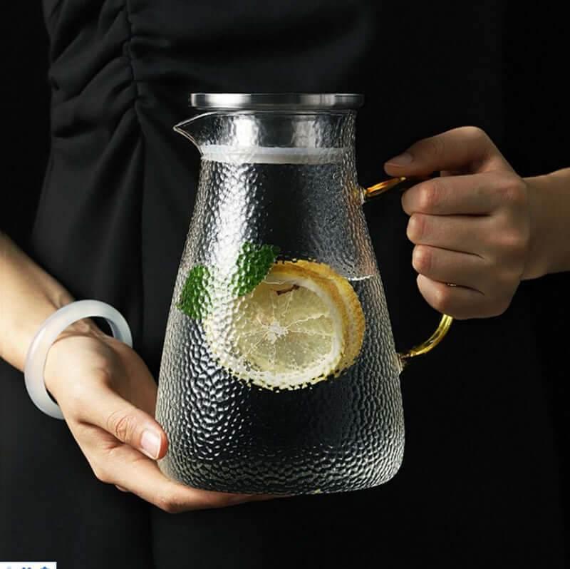 Hochwertige Glas Karaffe - mit Filter (Zwei Größen) - Kochschein