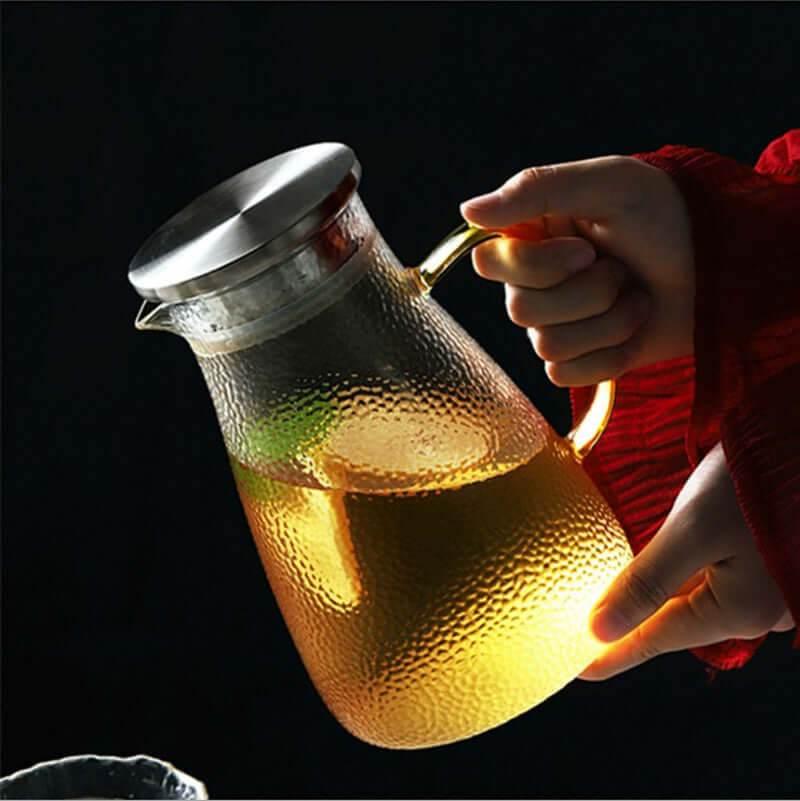 Hochwertige Glas Karaffe - mit Filter (Zwei Größen) - Kochschein