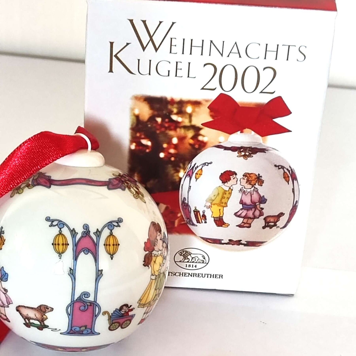 Hutschenreuther Weihnachtskugel 2002 - Limitierte Auflage - Kochschein