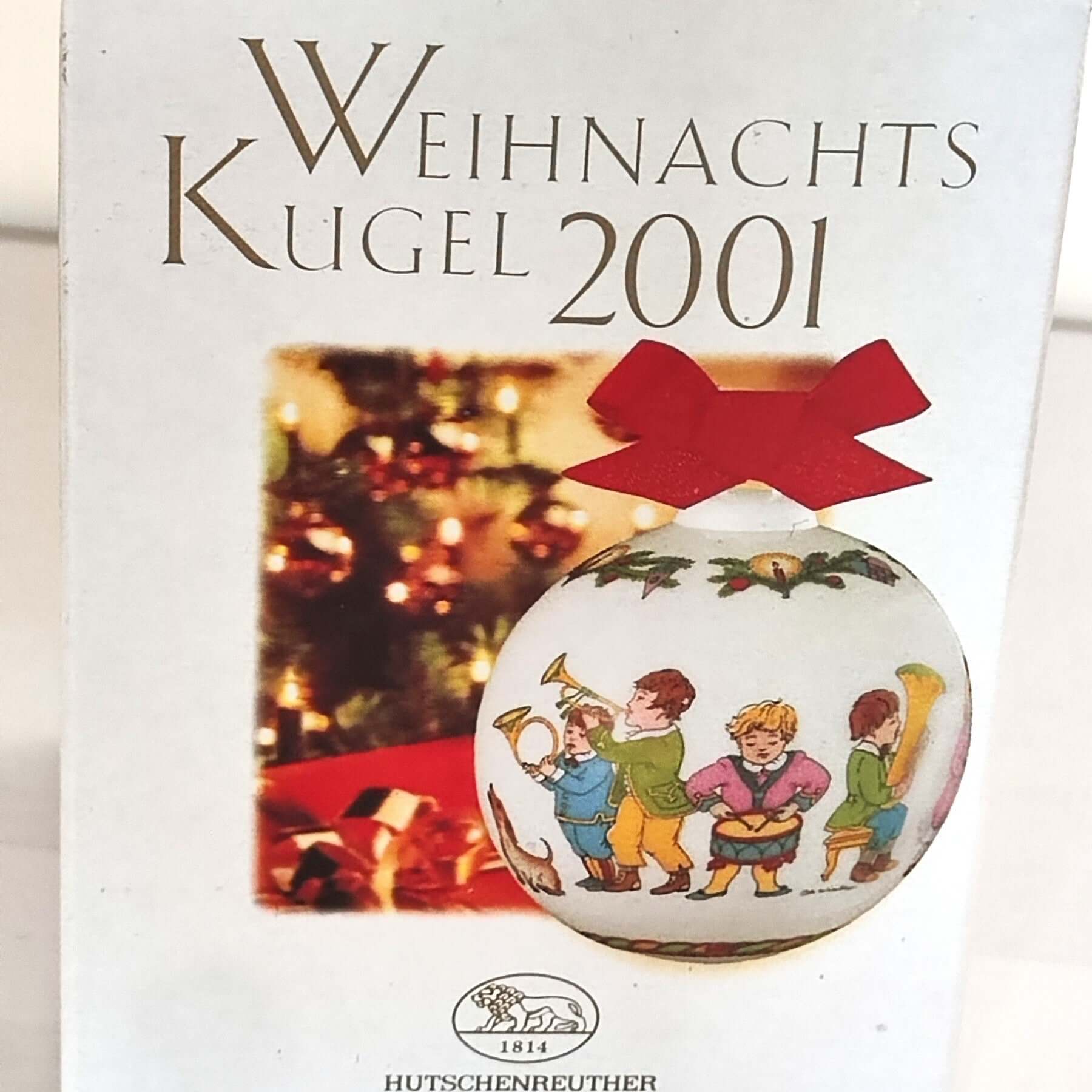 Hutschenreuther Weihnachtskugel 2001 - Limitierte Kollektion - Kochschein