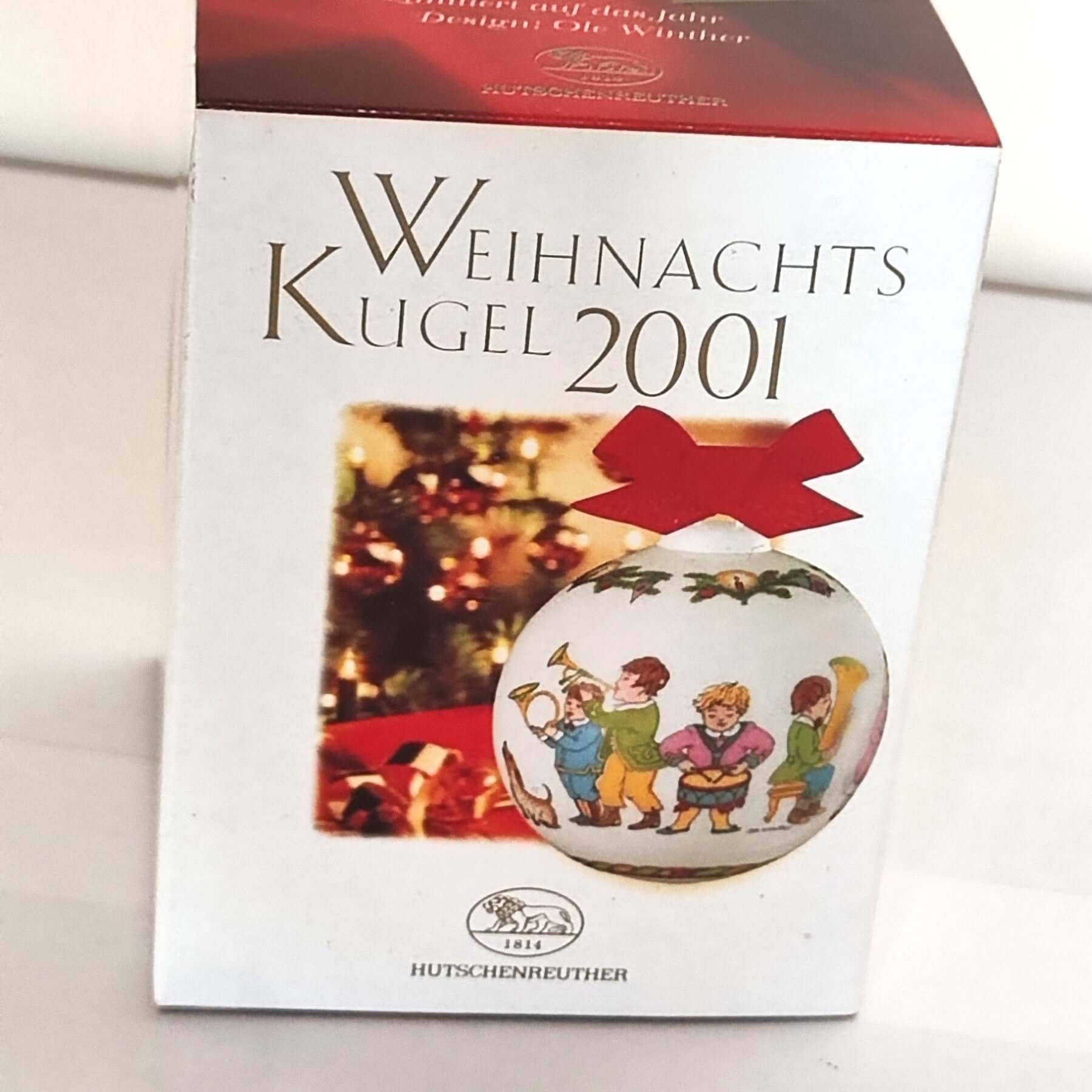 Hutschenreuther Weihnachtskugel 2001 - Limitierte Kollektion - Kochschein