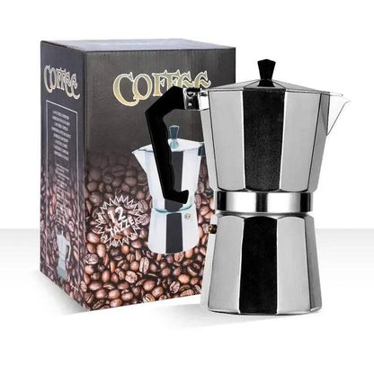 Italienischer Espressokocher aus Aluminium (6 Größen) - Kochschein