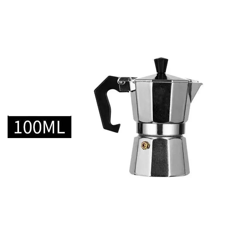 Italienischer Espressokocher aus Aluminium (6 Größen) - 100ml - Kochschein