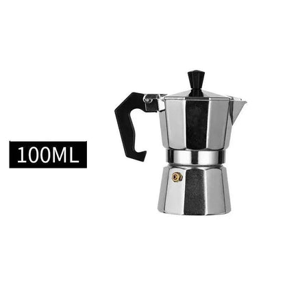 Italienischer Espressokocher aus Aluminium (6 Größen) - 100ml - Kochschein