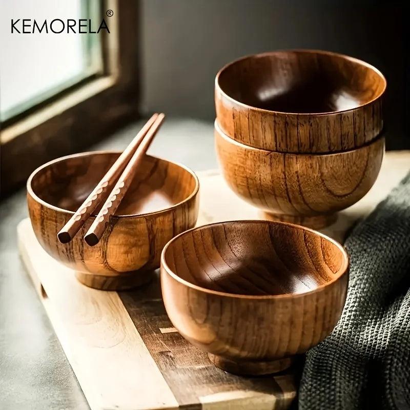 KEMORELA Schale - Bowl aus Holz für Salat &amp; Obst (6 Größen) - Kochschein