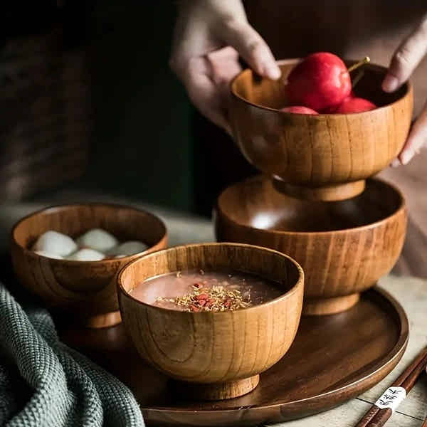 Salatschüssel Groß Große Salatschüssel Aus Akazienholz – XXL-Servierschale, Spülmaschinenfest – Für Salate, Obst, Ramen & Bowls – Nachhaltig, Lebensmittelecht