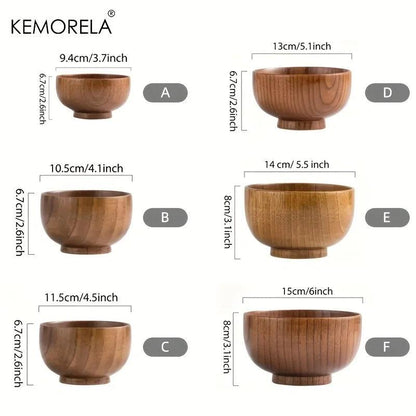 KEMORELA Schale - Bowl aus Holz für Salat &amp; Obst (6 Größen) - Kochschein
