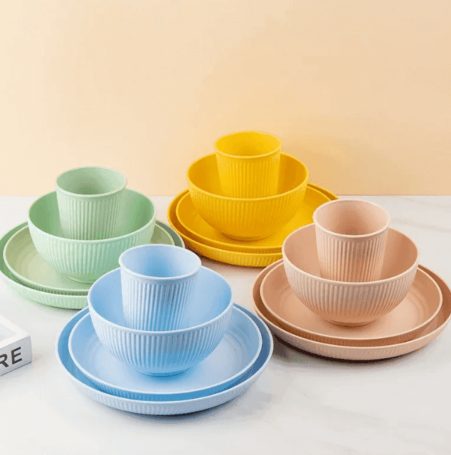 Komplettes Picknick Geschirrset | Camping Geschirr (16-teilig - viele Farben) - Kochschein