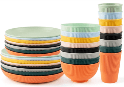 Komplettes Picknick Geschirrset | Camping Geschirr (16-teilig - viele Farben) - Kochschein