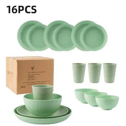 Komplettes Picknick Geschirrset | Camping Geschirr (16-teilig - viele Farben) - Kochschein