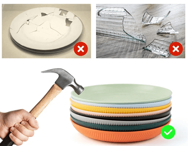 Komplettes Picknick Geschirrset | Camping Geschirr (16-teilig - viele Farben) - Kochschein