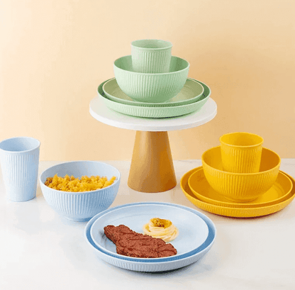 Komplettes Picknick Geschirrset | Camping Geschirr (16-teilig - viele Farben) - Kochschein