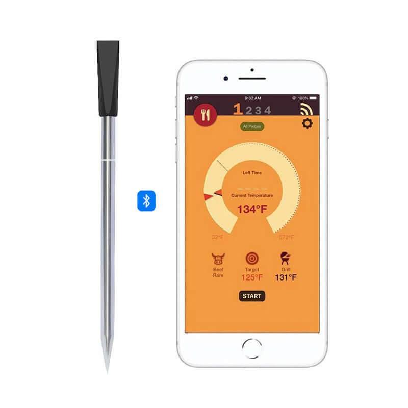 Küchen Ofenthermometer - Ofen und Grill - USB &amp; Bluetooth (2 Farben) - Kochschein
