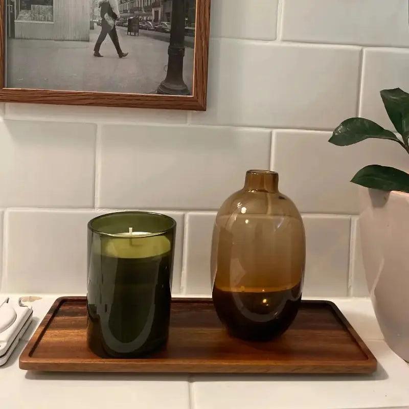 Rechteckiges Holztablett - Teller für Obst & Snacks & Dekoration (2 Größen) - Kochschein