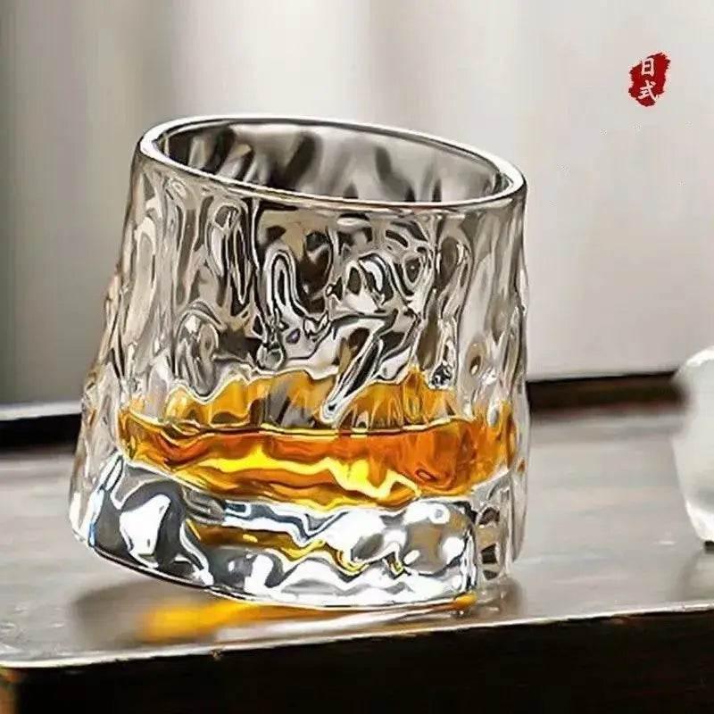 Rotierendes Whiskeyglas aus bleifreiem Kristallglas I (3 Varianten und Sets) - Kochschein