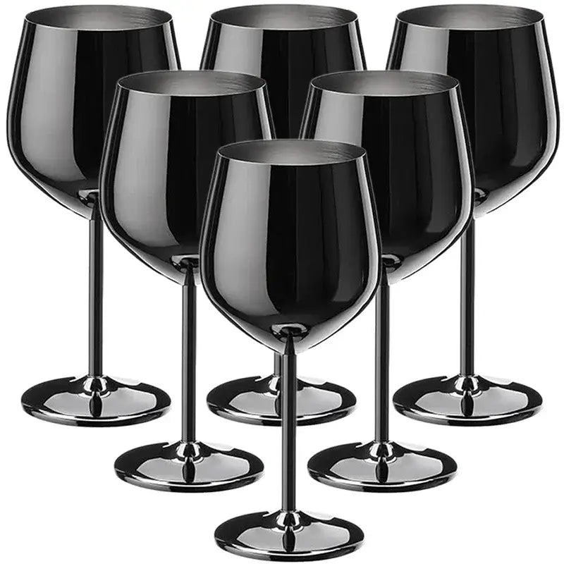 Edelstahl Weingläser Rotwein Cocktail (6er Set in 4 Farben) nur €98.90