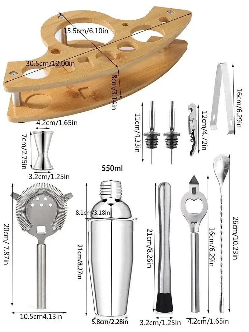 UPORS Edelstahl Cocktailshaker 550/750ml (versch. Sets) ab €70.90