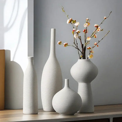 Nordic Style Keramik Blumenvase - Weiß (versch. Styles) nur €19.90