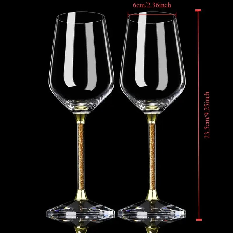 Luxuriöses Gold Kristallglas Weinglas Set (2er Set) nur €48.40