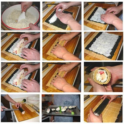 Sushi Rolle - Matte aus hochwertigem frischem Bambus - Kochschein