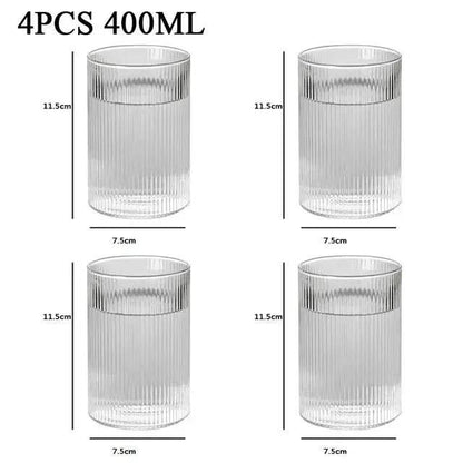 TINYI Wunderschönes bleifreies Trinkglas - Wasserglas (1/3/6er Set) - Kochschein