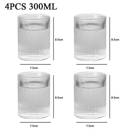 TINYI Wunderschönes bleifreies Trinkglas - Wasserglas (1/3/6er Set) - Kochschein