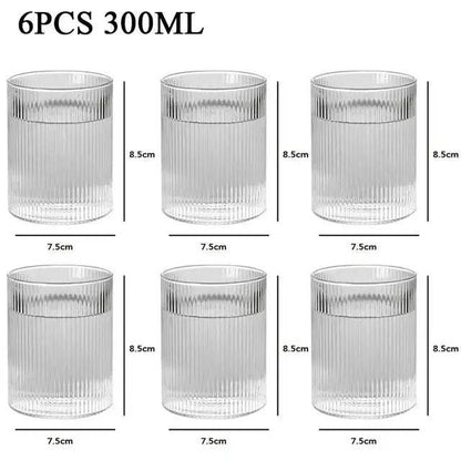 TINYI Wunderschönes bleifreies Trinkglas - Wasserglas (1/3/6er Set) - Kochschein