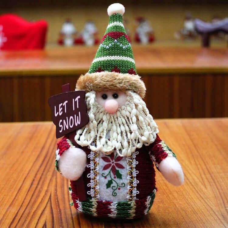 Weihnachtsdekoration | Weihnachtsfigur Elch - Weihnachtsmann - Schneemann - Kochschein