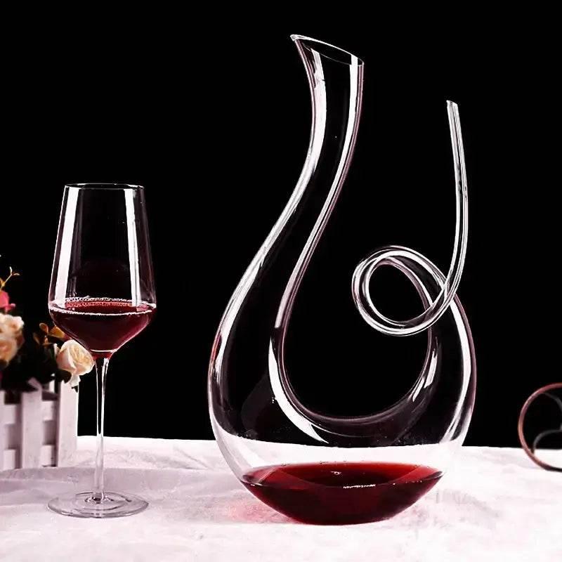 Hochwertiger Wein Dekanter Kristallglas 1,5L | Schwan - Kochschein