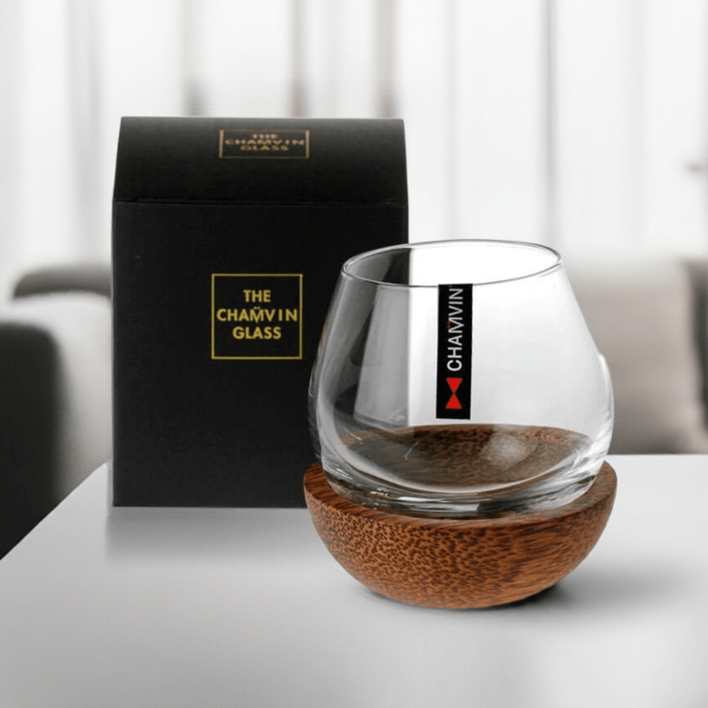 Whiskyglas SHAKER - mit Untersetzer aus Holz - Kochschein