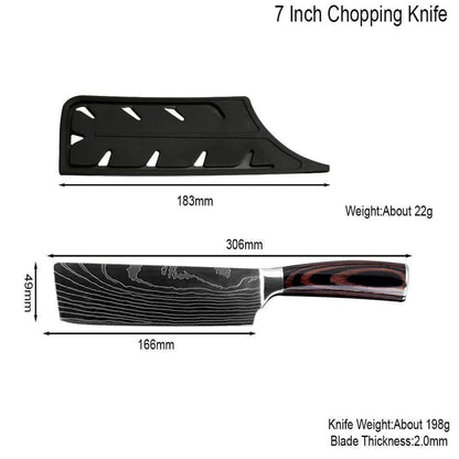 Wunderschönes Universal Küchenmesser - Schälmesser, Hackmesser - Kochschein